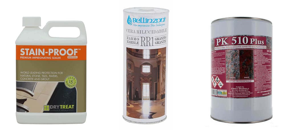 Cleaning and maintenance of stone surfaces agents