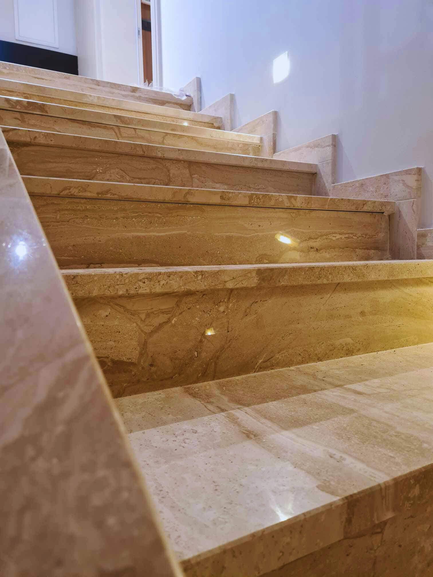staircase Daino Imperiale, polished