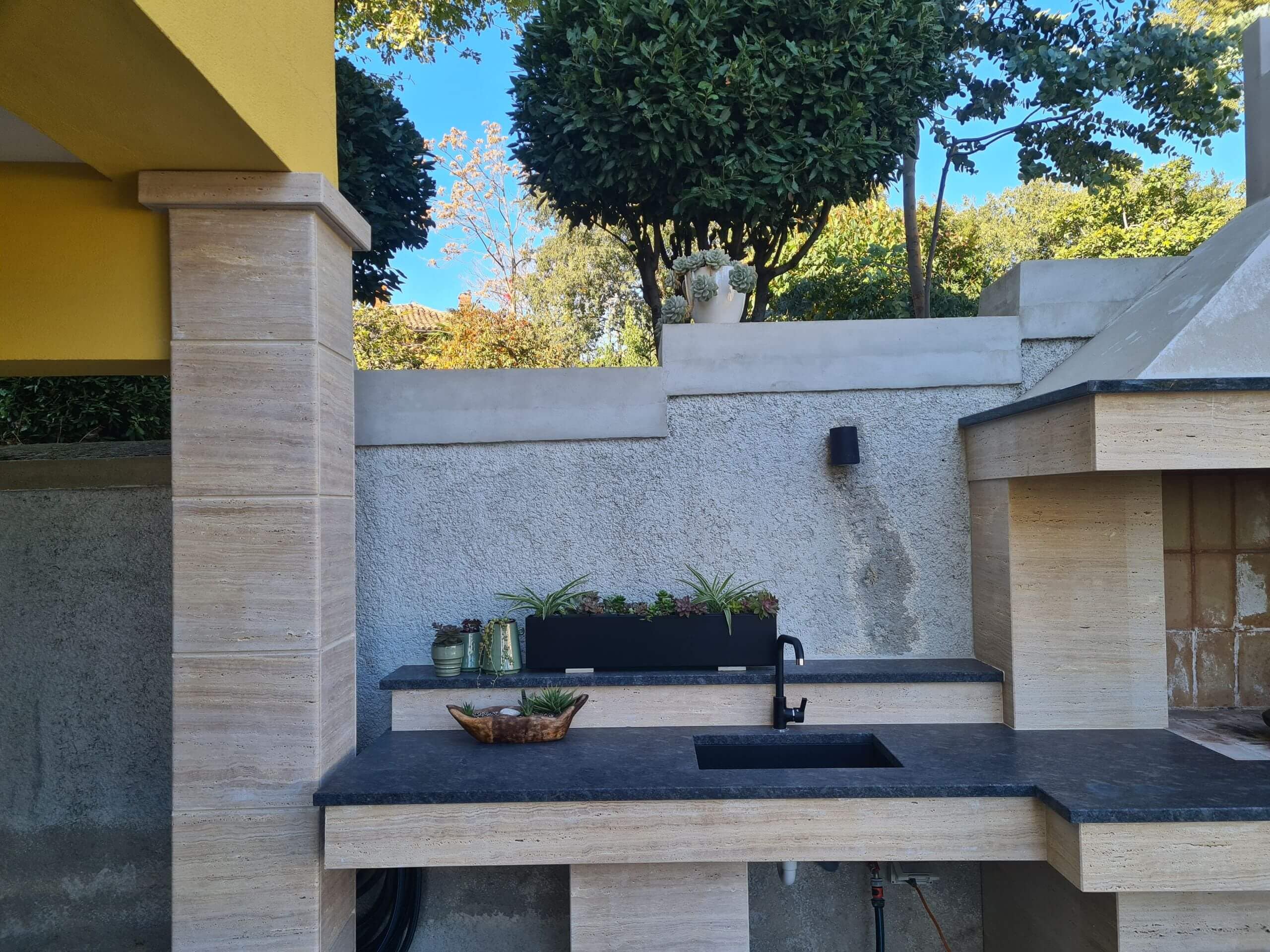 kitchen Travertino, Still Gray, satinato